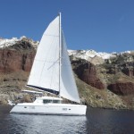 sainling in caldera lagoon